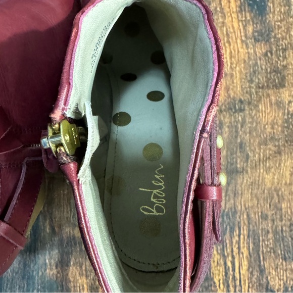 BODEN Stratford Leather Ankle Boots in Red Merlot EU 39 / US 8 - Picture 7 of 14